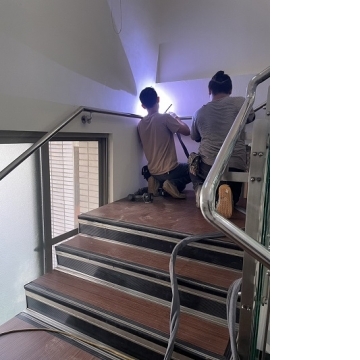 不銹鋼扶手現場工程